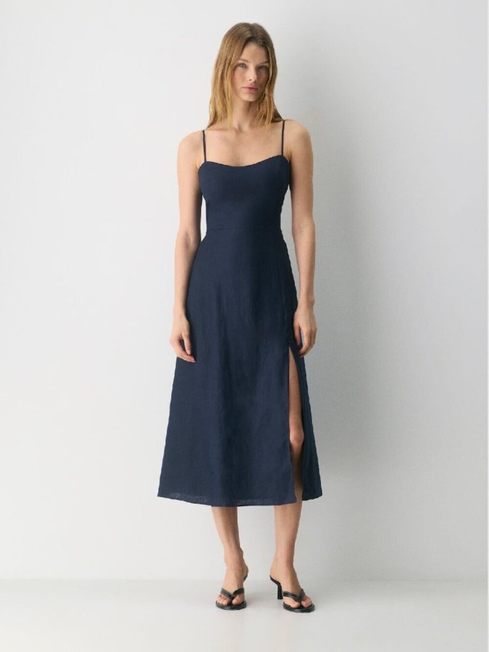 Aritzia Wilfred Barrafina Linen Dress – Admiral – Size 10